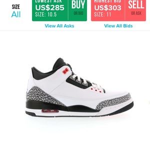 COPY - Jordan 1 Retro 3 Infrareds 7Y 8.5 Woman